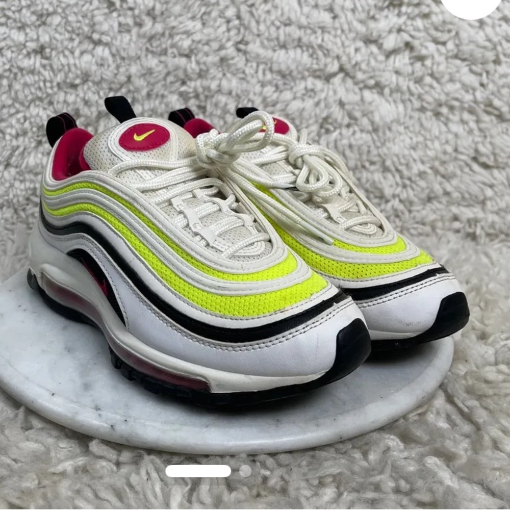 Nike Kids Sneakers - White, Neon Yellow, Pink